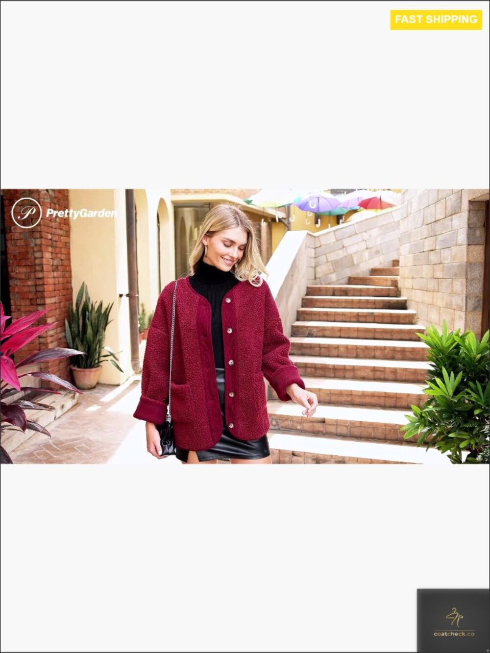 Elegant Long Sleeve Fuzzy Sherpa Button Up Coat Winter Women Outerwear Jacket - Picture 7 of 7